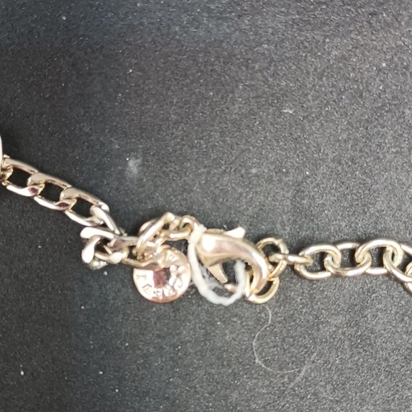 J. Crew Green and Gold Statement Necklace with Textured Stones - Picture 2 of 5